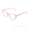 High Quality Computer Pink Blue Light Lunette Oeil De Chat Gafas Ojo De Gato Rosa Glasses Acetate Cat Eye Glass Frames